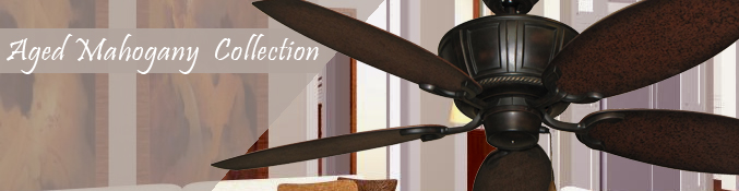Aged Mahogany 52 inch sweep outdoor contemporary ceiling fan