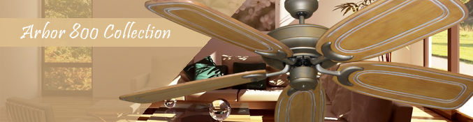 Arbor 800 58 inch ceiling fans with decorative wood blades