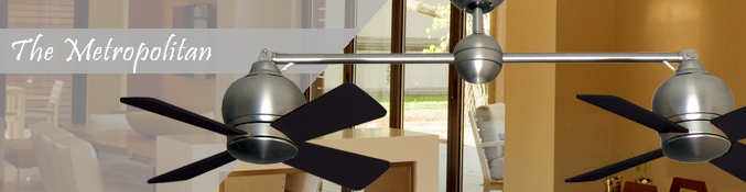 Metropolitan Modern Small Double Ceiling Fan