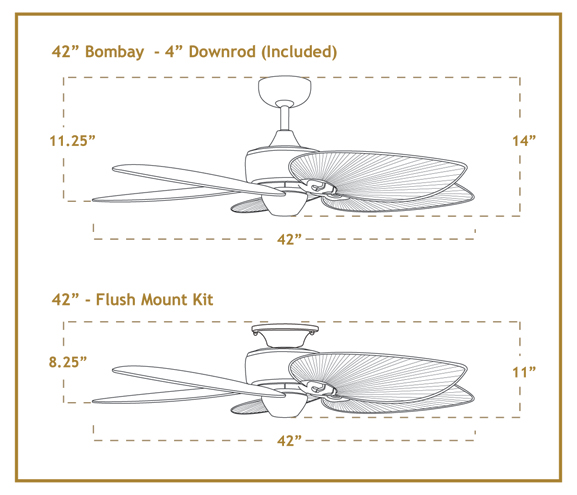 42 Inch Bombay Outdoor Ceiling Fan