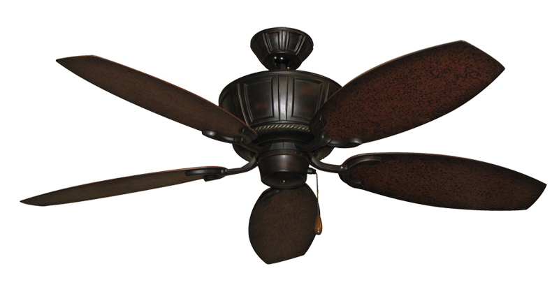 Centurion Decorative Outdoor Ceiling Fan w/ 52" Aged Mahogany Blades 'Centurion