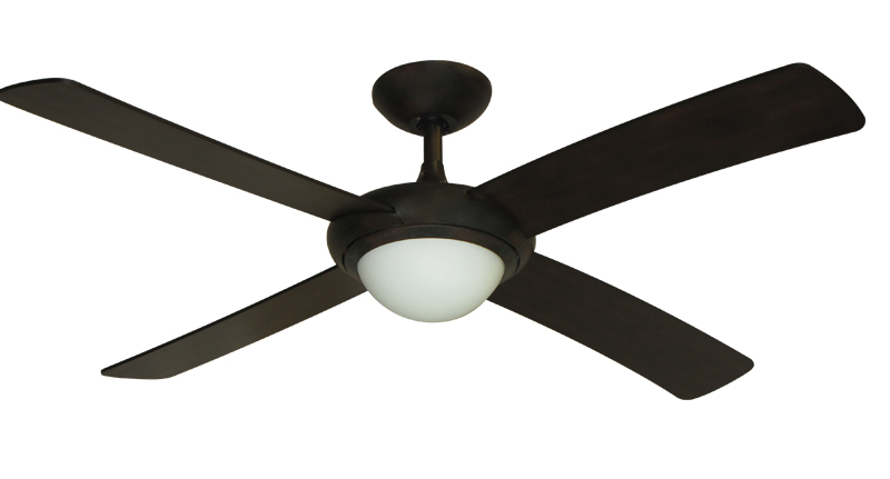 Luna Modern Ceiling Fan Weathered Brick w/ 52" Weathered Brick Blades 'Luna