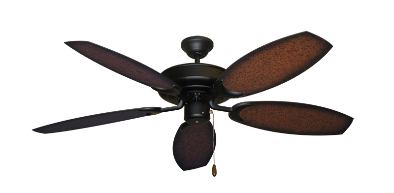 52 Inch Raindance Outdoor Ceiling Fan With Oar Blades Outdoor Ceiling Fan Raindance Matte Black With Aged Mahogany Blades