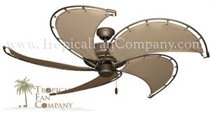 Nautical Ceiling Fan Antique Bronze & Black Blades