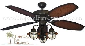 Raindance Outdoor Dark Ceiling Fan and 362 Light