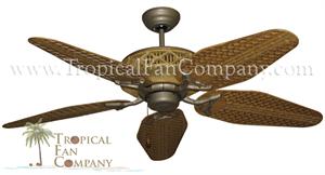 Tiki Outdoor Tropical Ceiling Fan w/ 52
