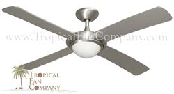 Luna Modern Ceiling Fan Brushed Aluminum w/ 52