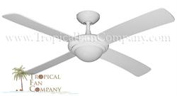  Luna Modern Ceiling Fan Pure White w/ 52