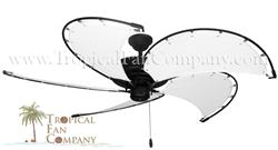 Black Nautical Ceiling Fan with White Blades