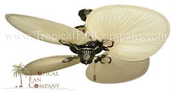 Palm Bay Tropical Ceiling Fan with 56 inch Natural Palm Blades