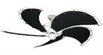 White Nautical Ceiling Fan with 52 inch Black Nautical Blades