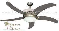 Sunrise Contemporary Ceiling Fan Satin Steel w/ 56