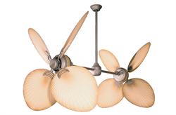 Double Ceiling Fan Bombay Tan Outdoor Blades