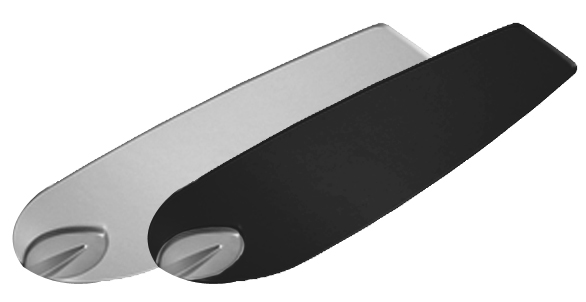 Proton Ceiling Fan Blades in Satin Steel and Black Finish